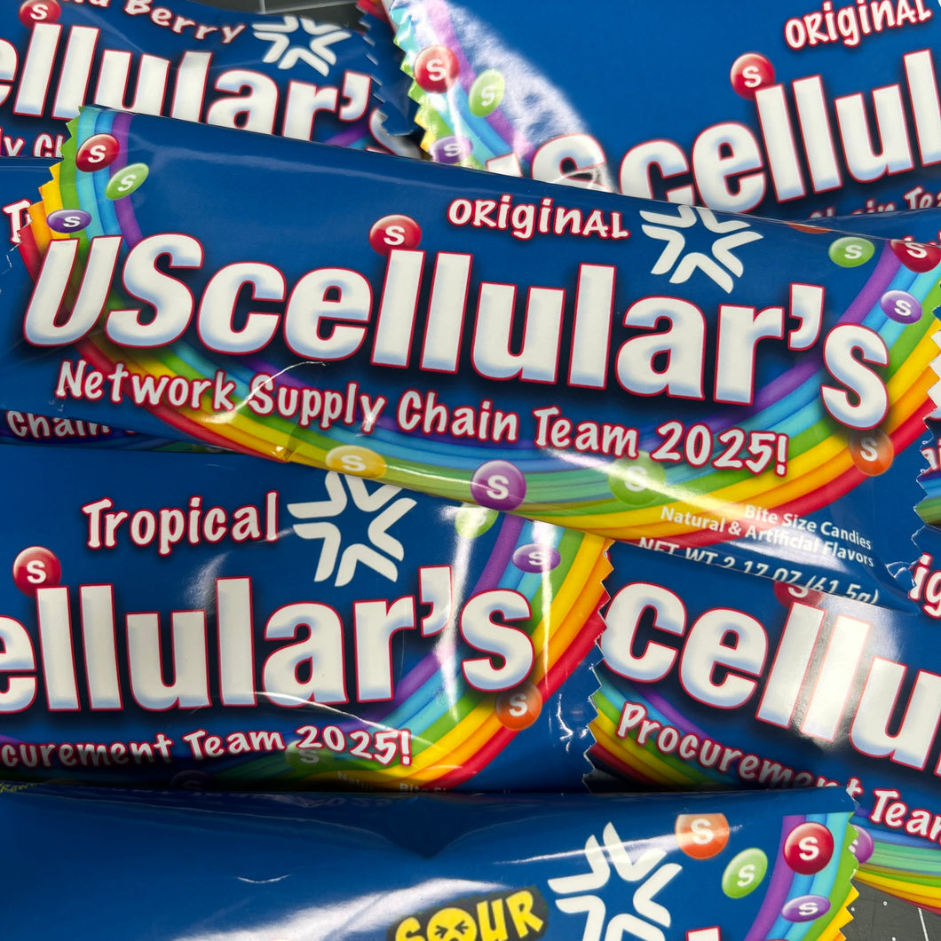 Custom Rainbow Candy Label