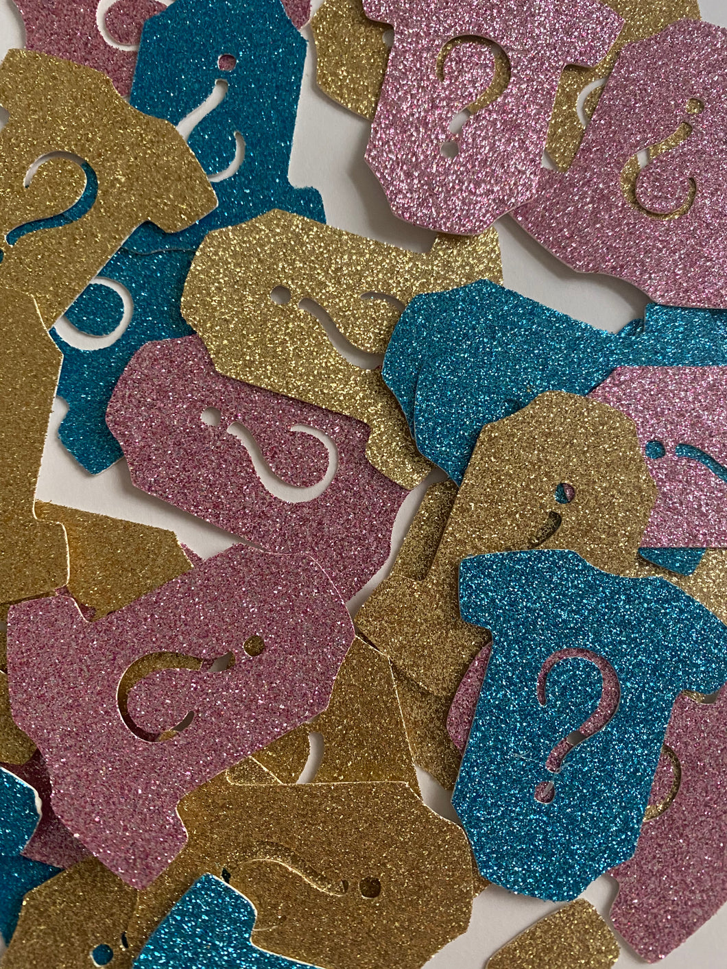 Baby Onesie Gender Reveal Glitter Confetti